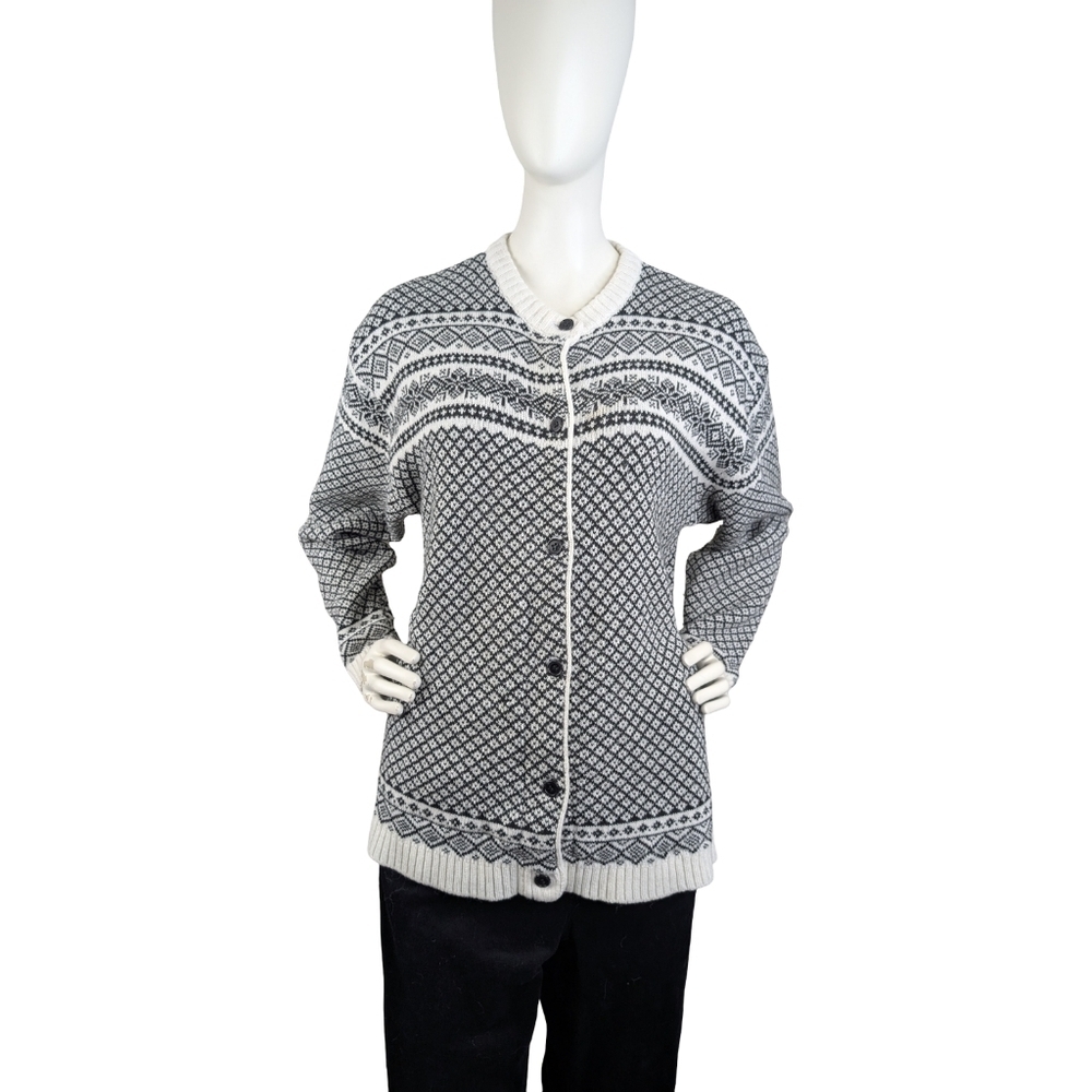 Great Lakes Country Vintage Fair Isle Cardigan, Womens Size Large